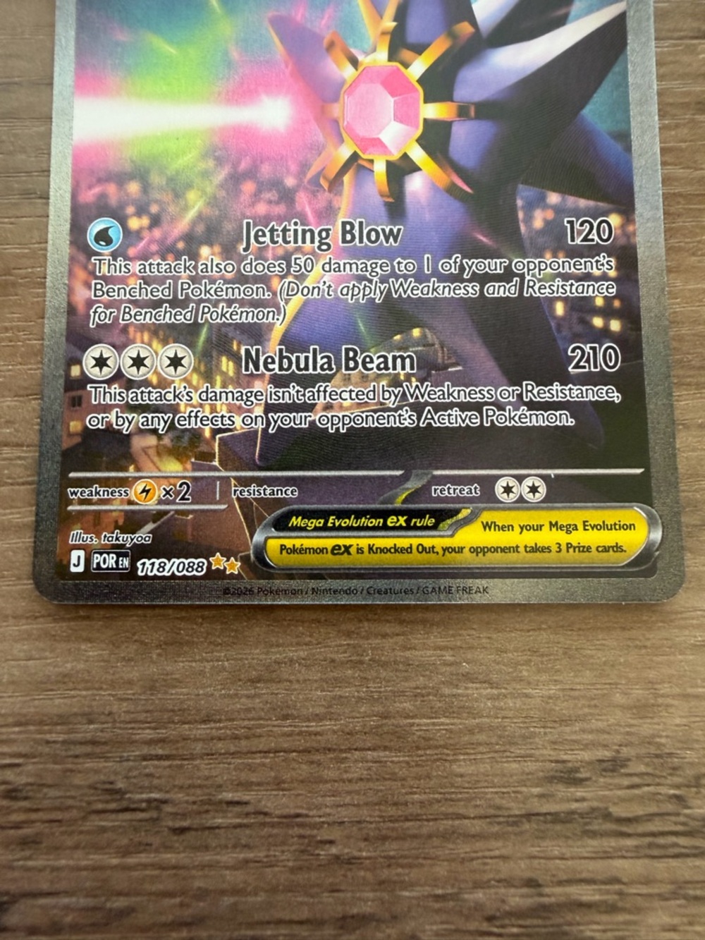 Mega Starmie ex 118/088 Me03: Perfect Order Holo Pokemon NM - Picture 5 of 8